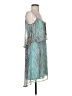 Ella Moss 100% Silk Paisley Blue Casual Dress Size S - photo 4