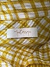 Petersyn 100% Polyester Checkered-gingham Yellow Long Sleeve Blouse Size XS - photo 7