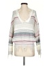 Just Polly 100% Acrylic Stripes White Pullover Sweater Size S - photo 1