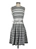 Calvin Klein Stripes Gray Casual Dress Size 4 - photo 1