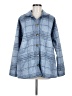 J.Jill 100% Polyester Plaid Blue Coat Size M - photo 1
