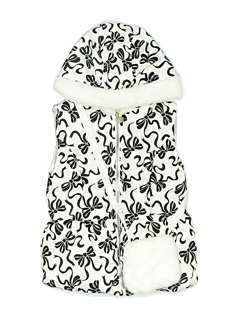 Pre-owned Nicole Miller Kids' Snow Jacket In White