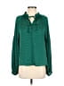 Great Jones 100% Polyester Green Long Sleeve Blouse Size XS - photo 1