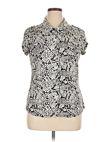 BCBGMAXAZRIA Short Sleeve Blouse (view 1)