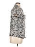 BCBGMAXAZRIA Animal Print Silver Short Sleeve Blouse Size XL - photo 4