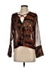 Veronica M. 100% Polyester Brown Long Sleeve Blouse Size XS - photo 1