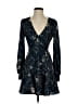 Keepsake 100% Polyester Print Black Green Cocktail Dress Size XS - photo 1