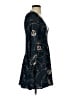 Keepsake 100% Polyester Print Black Green Cocktail Dress Size XS - photo 4