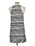 BCBGMAXAZRIA Stripes Silver White Casual Dress Size M - photo 2