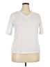 Unbranded Solid White Short Sleeve T-Shirt Size XXL - photo 1
