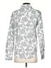 Ann Taylor 100% Cotton Paisley Silver Long Sleeve Blouse Size XS - photo 2