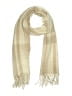 Calvin Klein 100% Acrylic Ivory Tan Scarf One size - photo 1