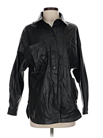 Celebrity Pink Faux Leather Jacket (view 1)