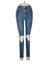 Topshop Hearts Blue Jeans Size 28 waist - photo 1