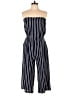 Ambiance Stripes Blue Jumpsuit Size M - photo 1