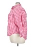 Unbranded Checkered-gingham Pink 3/4 Sleeve Button-Down Shirt Size 4X - photo 5