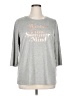 Apt. 9 Silver 3/4 Sleeve T-Shirt Size XL - photo 1