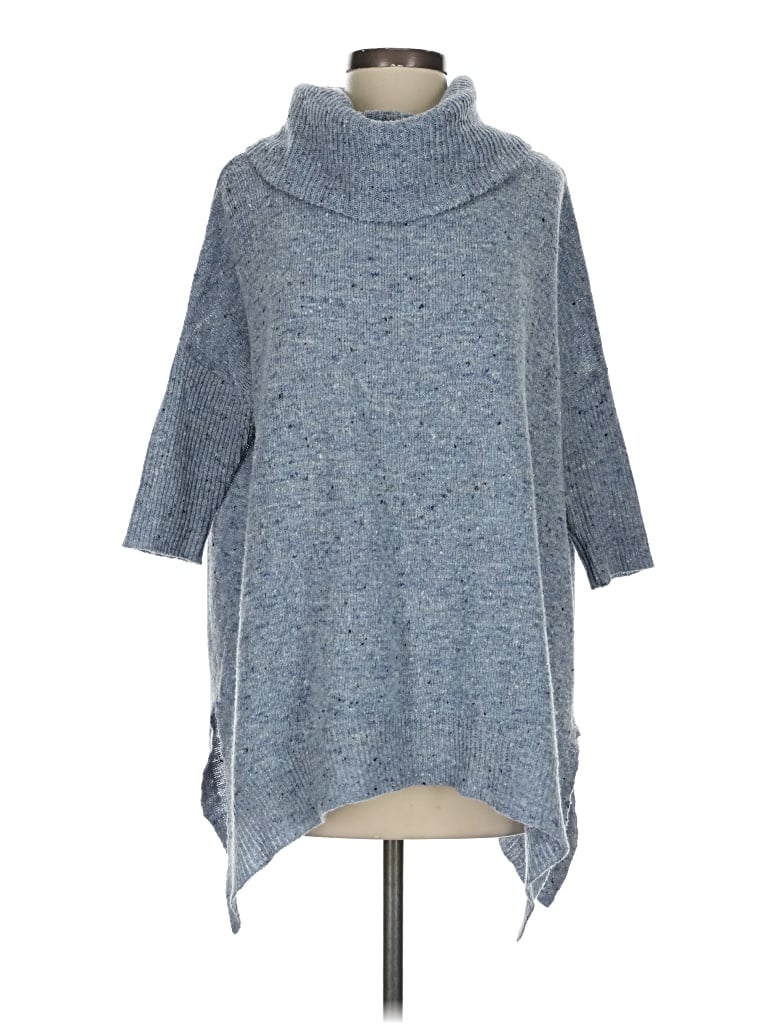 Pre-owned Six/fifty Poncho In Blue