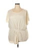 Lane Bryant 100% Rayon Ivory Short Sleeve Blouse Size 22 - photo 1