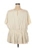Lane Bryant 100% Rayon Ivory Short Sleeve Blouse Size 22 - photo 2