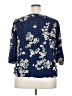 St. John's Bay 100% Rayon Floral Blue 3/4 Sleeve Blouse Size 0X - photo 2