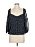 Express Polka Dots Black 3/4 Sleeve Blouse Size M - photo 1