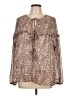 Unbranded Animal Print Brown Long Sleeve Blouse Size L - photo 1