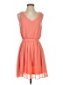 A. Byer 100% Polyester Solid Orange Casual Dress Size S - photo 1