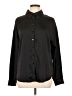 Unbranded 100% Polyester Solid Black Long Sleeve Blouse Size L - photo 1