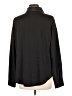 Unbranded 100% Polyester Solid Black Long Sleeve Blouse Size L - photo 2
