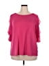 Bold Elements Pink Short Sleeve Blouse Size 2X - photo 1