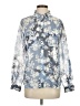 Gap Outlet Floral Blue Long Sleeve Blouse Size S - photo 1