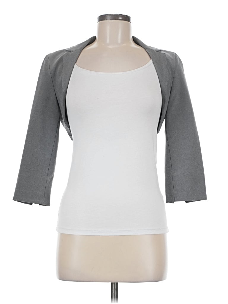 Pre-owned Bebe Blazer Jacket In Gray