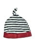 Unbranded 100% Polyester Stripes Burgundy Gray Beanie Size 3-6 mo - photo 1