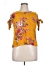 Bebop Yellow Short Sleeve Blouse Size XL - photo 1