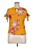 Bebop Yellow Short Sleeve Blouse Size XL - photo 2