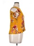 Bebop Yellow Short Sleeve Blouse Size XL - photo 4