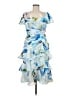 Theia 100% Polyester Blue Cocktail Dress Size 6 - photo 1