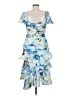 Theia 100% Polyester Blue Cocktail Dress Size 6 - photo 2