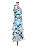 Theia 100% Polyester Blue Cocktail Dress Size 6 - photo 4