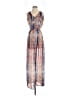 Show Me Your Mumu 100% Polyester Print Blue Casual Dress Size S - photo 1