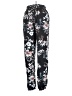 Shein 100% Polyester Floral Black Casual Pants Size M - photo 2
