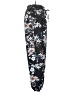 Shein 100% Polyester Floral Black Casual Pants Size M - photo 4