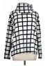 Daisy Fuentes 100% Polyester Checkered-gingham Silver Turtleneck Sweater Size L - photo 1