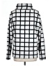 Daisy Fuentes 100% Polyester Checkered-gingham Silver Turtleneck Sweater Size L - photo 2
