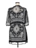 Bebop 100% Polyester Paisley Gray Casual Dress Size XL - photo 2