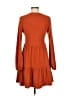 Shein Solid Orange Casual Dress Size 6 - photo 2