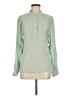 Glam 100% Polyester Green Long Sleeve Blouse Size M - photo 1
