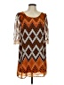 Judith March 100% Polyester Argyle Orange Casual Dress Size M - photo 1