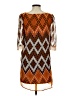 Judith March 100% Polyester Argyle Orange Casual Dress Size M - photo 2